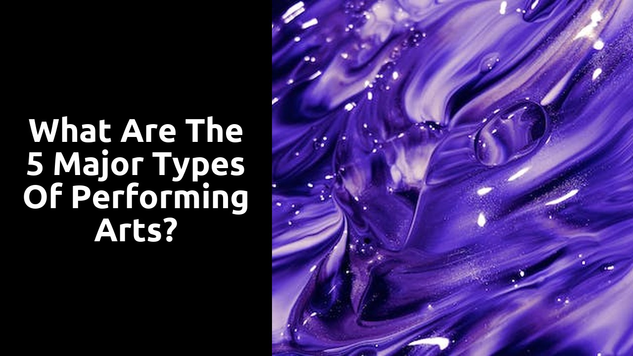 What are the 5 major types of performing arts?